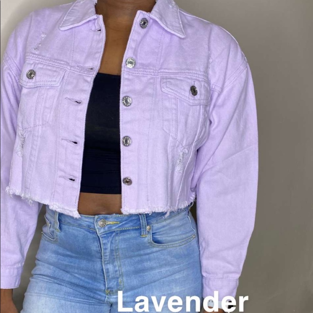 Lavender Denim Jacket